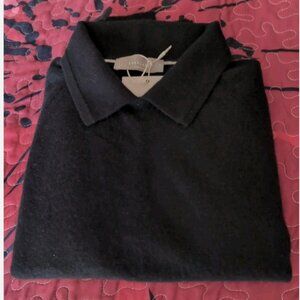 EVERLANE 100% LUXE CASHMERE STAND COLLAR SWEATER TRUE BLACK SMALL BNWT